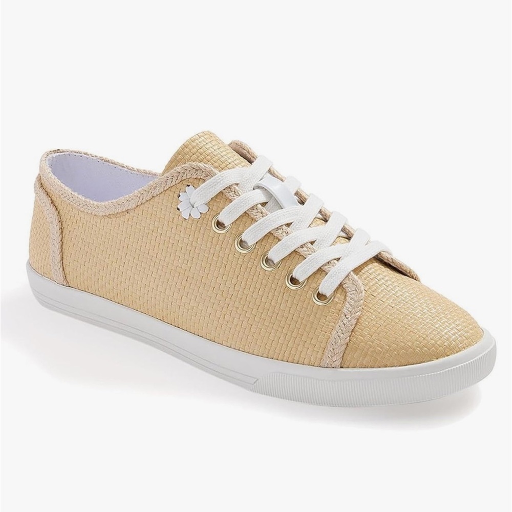 Jack Rogers Sneakers Lia Rope Sneaker in Tan Rattan Sz 9 NEW IN BOX NIB
